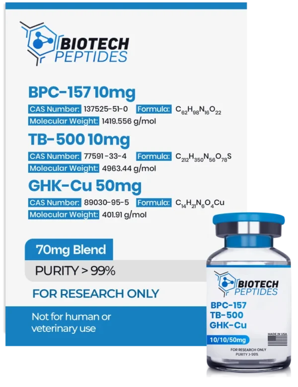 BPC-157 & TB-500 & GHK-Cu Blend (70mg)