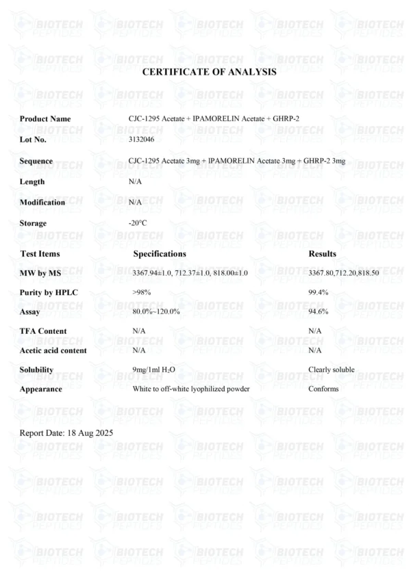 CJC-1295 (Mod GRF 1-29) & Ipamorelin & GHRP-2 Blend (9mg)