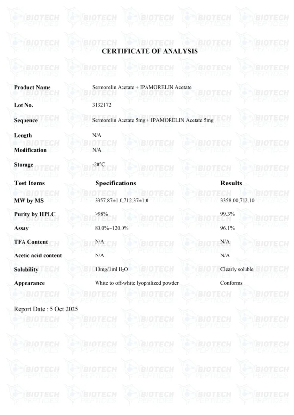 Sermorelin & Ipamorelin Blend (10mg)