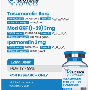 Tesamorelin & CJC-1295 (Mod GRF 1-29) & Ipamorelin Blend (12mg)