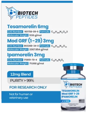 Tesamorelin & CJC-1295 (Mod GRF 1-29) & Ipamorelin Blend (12mg)
