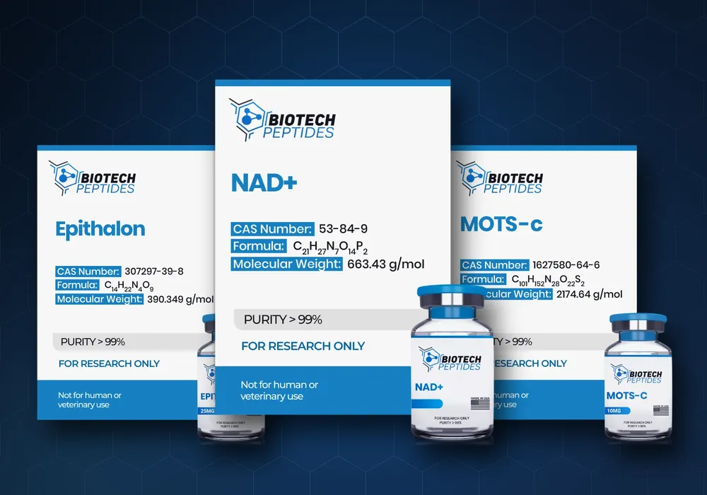 Epithalon, NAD+ and MOTS-c from Biotech Peptides