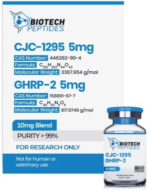 CJC-1295 GHRP-2 Blend 10mg vial from Biotech Peptides