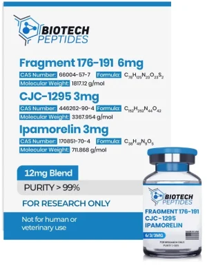 Fragment 176-191 CJC-1295 Ipamorelin Blend 12mg vial from Biotech Peptides