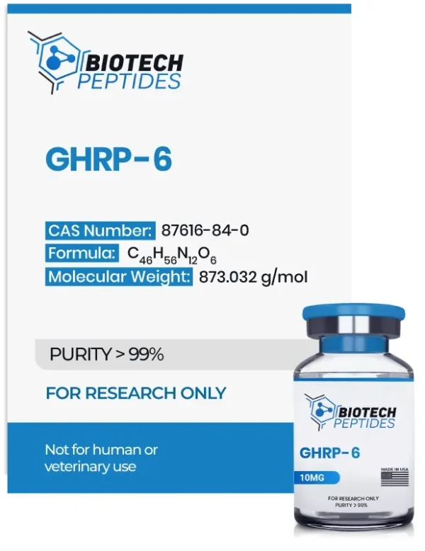 GHRP-6 10mg vial from Biotech Peptides
