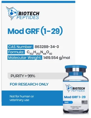 Mod GRF 1-29 (CJC-1295 No DAC) 5mg vial from Biotech Peptides Mod GRF 1-29 (CJC-1295 No DAC) 5mg vial from Biotech Peptides