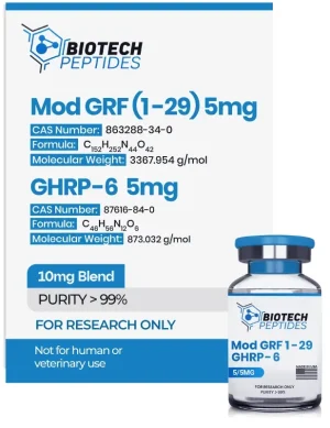 Mod GRF 1-29 GHRP-6 Blend 10mg vial from Biotech Peptides