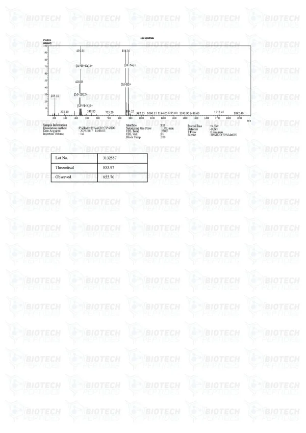 N-Acetyl Semax 25mg mass spectrometry report N-Acetyl Semax 25mg mass spectrometry report