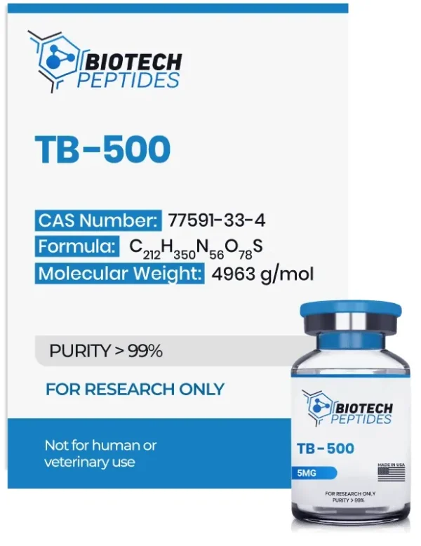 TB-500 (Thymosin Beta-4) 5mg vial from Biotech Peptides